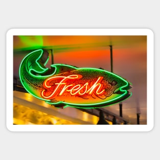 Neon Fish Sticker